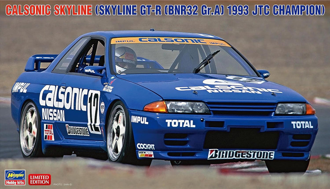 Hasegawa 20646 1/24 Calsonic Skyline GT-R, 1993 JTC Champion Modellbausatz, Mehrfarbig
