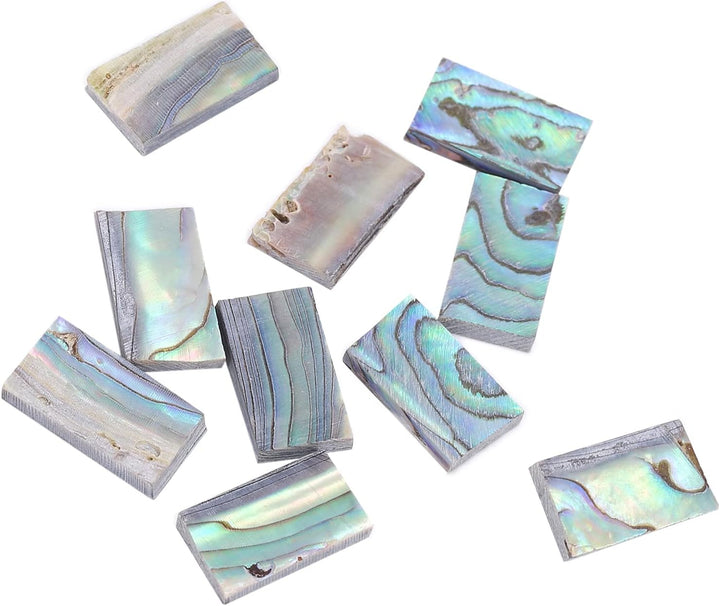 Astibym Abalone Shell Guitar Inlay Griffbrett, 10 Stück Abalone Shell Inlay Natürliche Gitarren Inla