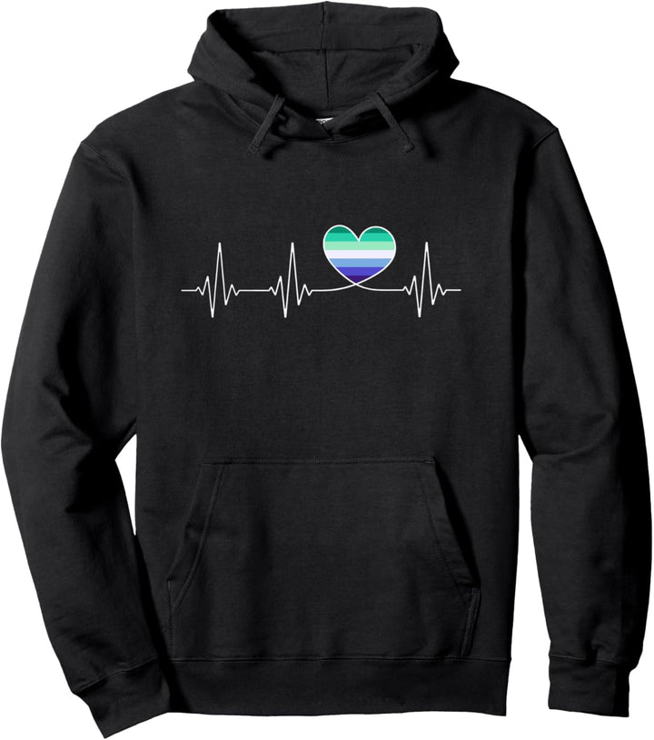 Gay Man Flagge Herz für Gayman Pride Pullover Hoodie