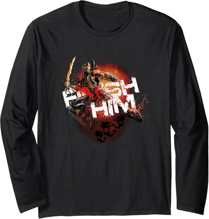 Mortal Kombat 9 Finish Him Langarmshirt