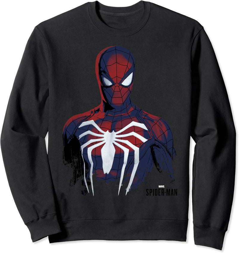 Marvel Spider-Man Game Grunge Portrait Sweatshirt