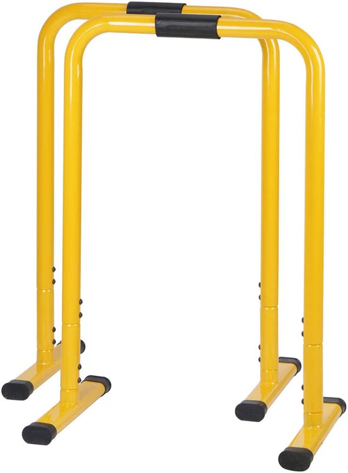 JH Verstellbar 76-90 * 61 * 38 cm Fitness Equalizer Dip Station Krafttraining Liegestütz belastbar a