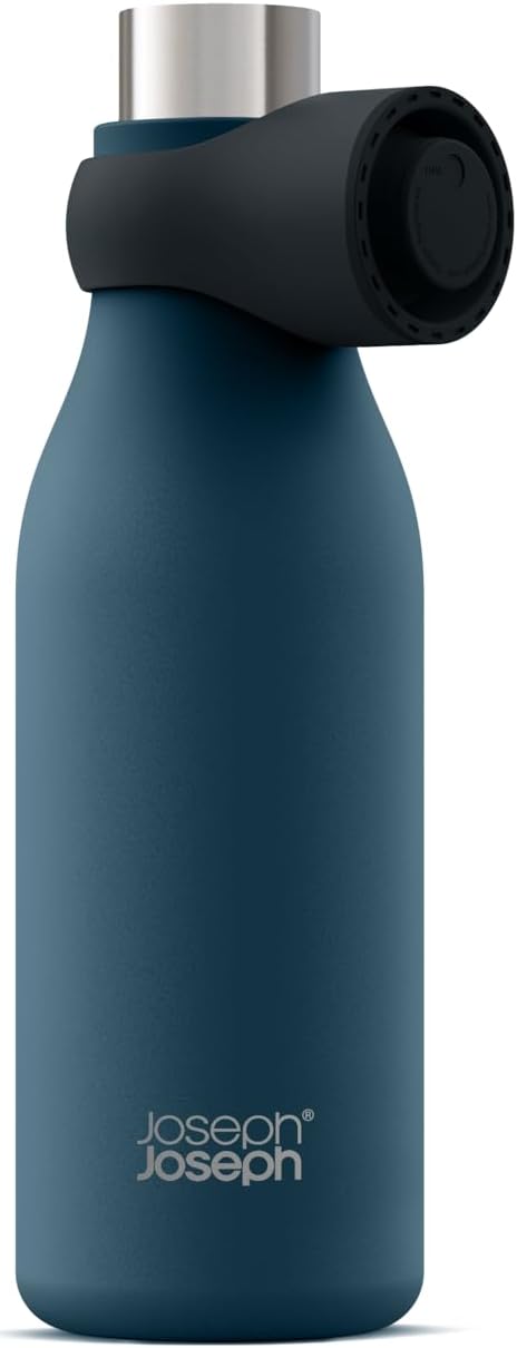 Joseph Joseph Loop - Vakuumisolierte auslaufsichere Thermo-Trinkflasche 500 ml, doppelwandig, für He