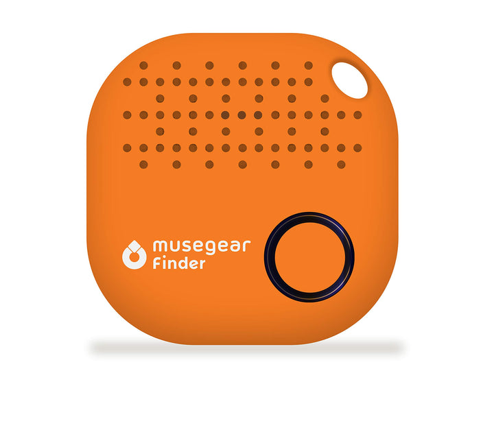 musegear Schlüsselfinder mit Bluetooth App aus Deutschland I Maximaler Datenschutz I orange 1er Pack