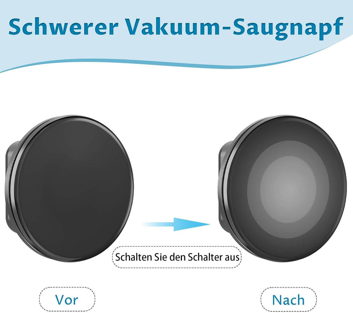 Aluminium Duschregal Ohne Bohren mit Saugnapf, Eck-Duschablage mit 6 tragbaren Haken, Wasserdicht Ba