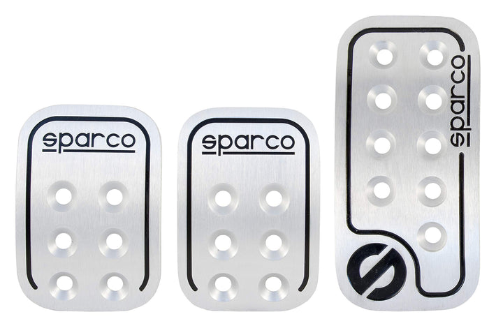Walser 16959 Pedalset Sparco Racing 3 - teilig 150 ml, Chrom Aluminium Single, Aluminium Single