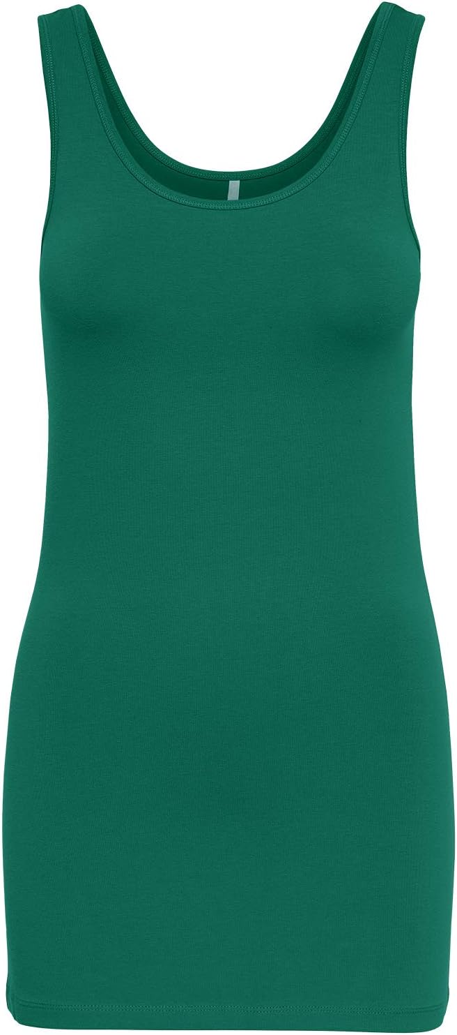 ONLY 3er Pack Damen Oberteile Basic Tank Tops weiss, schwarz, grau, blau, Creme Frauen Shirt lang So