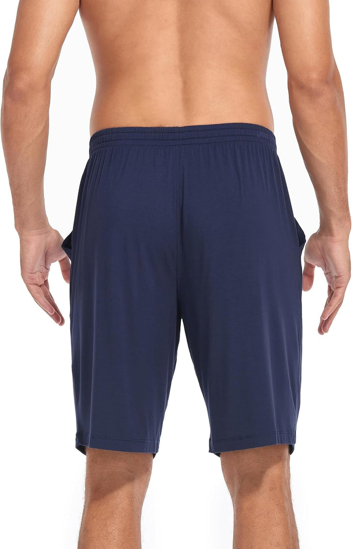 COLORFULLEAF 2er/3er Pack Schlafanzughose Herren Kurz Bambus Pyjamahose Schlafhose Weich Sommer Frei