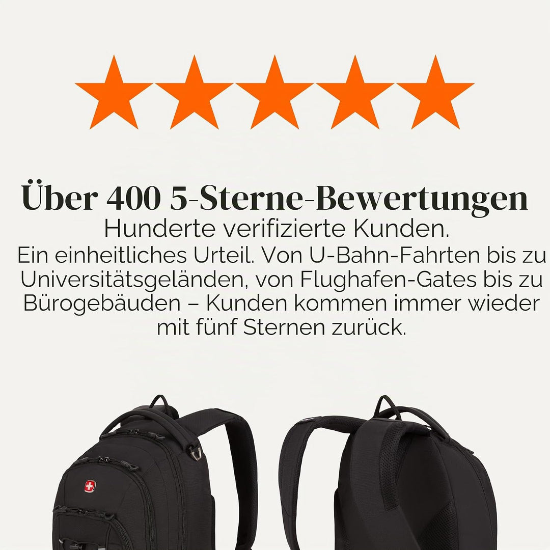 Swiss Gear Unisex 1186 Bungee-rucksack Rucksack (1er Pack) 17-inch Schwarz, 17-inch Schwarz