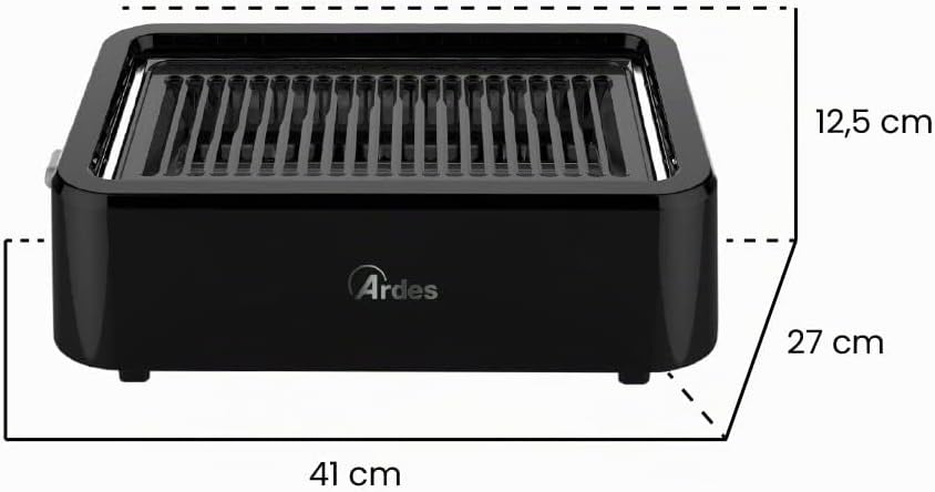 ARDES - ARGRILL01 Rauchfreier Elektrogrill GRILL AMO, BBQ, Rauchfrei, Infrarotheizung 1100 W, Tragba