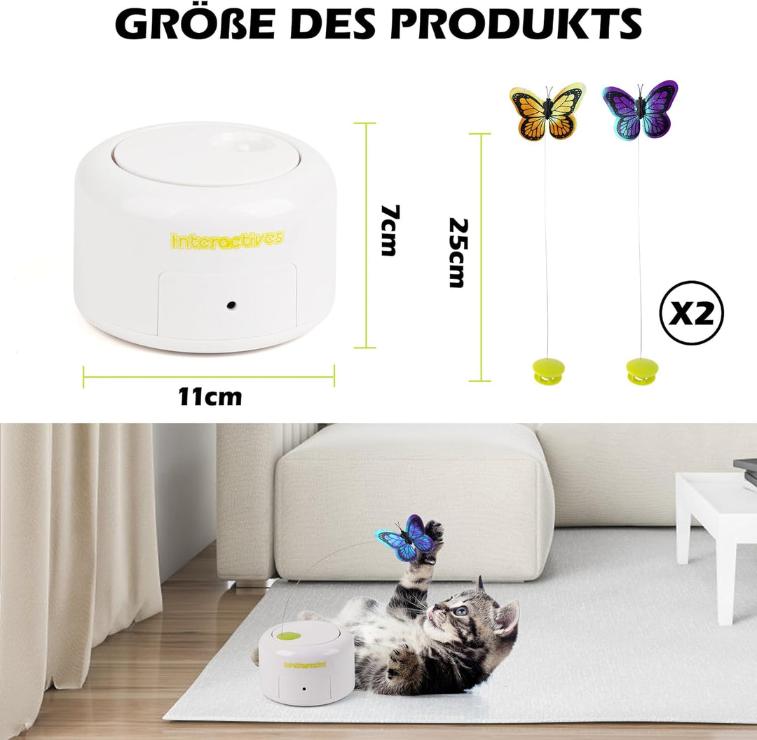 Pet Prime Automatisches Katzenspielzeug, Elektronisches Katzenspielzeug, Katze Schmetterling Spielze