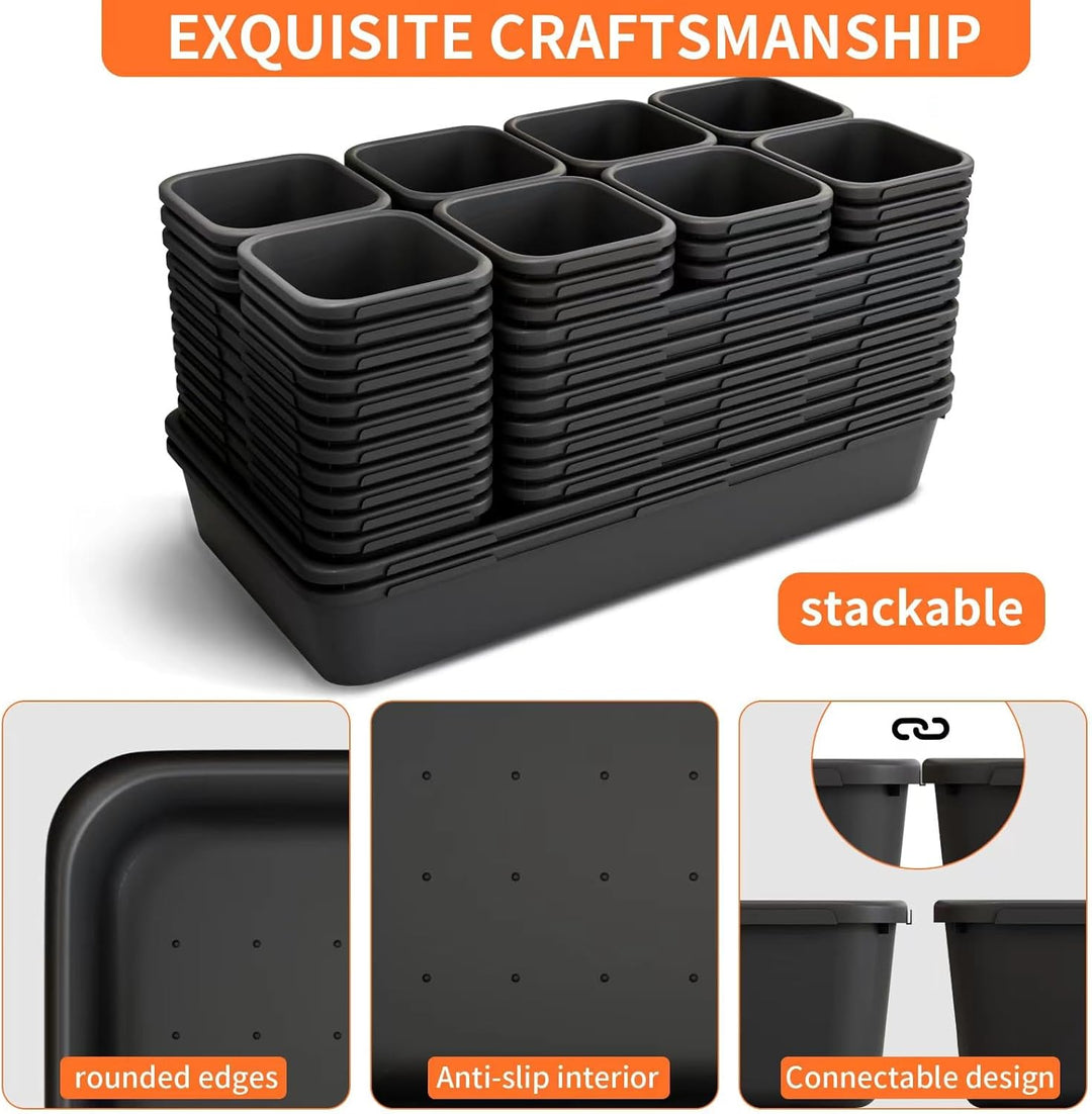 46 Stück Werkzeugkoffer Organizer, Gross 30 cm mit 5 Grössen, Werkzeugaufbewahrung Schubladen Ordnun