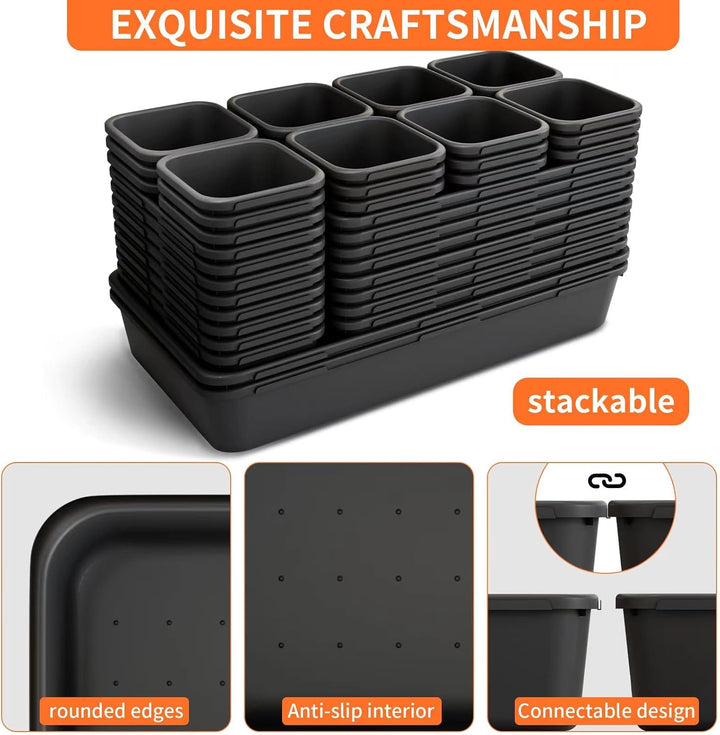 46 Stück Werkzeugkoffer Organizer, Gross 30 cm mit 5 Grössen, Werkzeugaufbewahrung Schubladen Ordnun