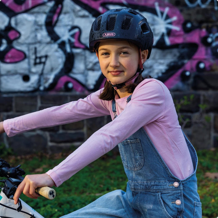 ABUS Fahrradhelm Youn-I 2.0 - mit Licht für Kinder, Jugendliche und junge Erwachsene - für Mädels un