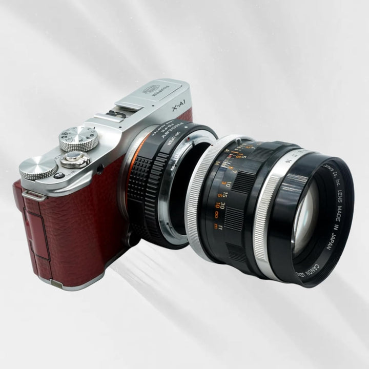 PHOLSY Objektivadapter FD auf FX mount Adapter mit Blendenhebel für Canon FD FL Objektiv auf FX Moun