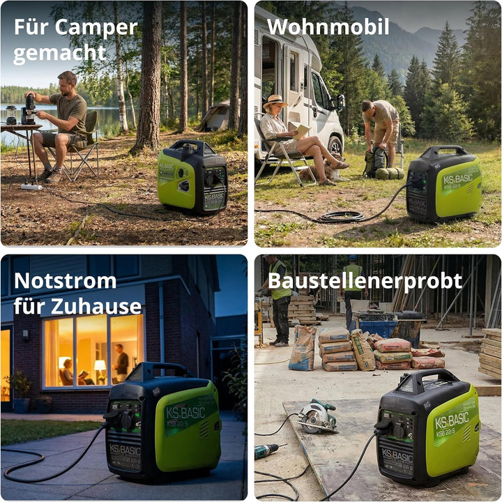 Inverter-Generator KSB 22i S Stromerzeuger 2000 W, elektronische Umwandlung ,leiser leichter Benzing