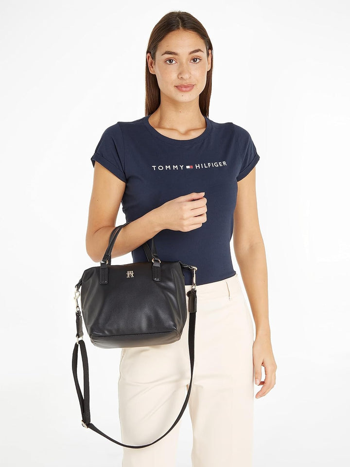 Tommy Hilfiger Damen Umhängetasche Poppy Plus Mittelgross Einheitsgrösse Schwarz, Einheitsgrösse Sch