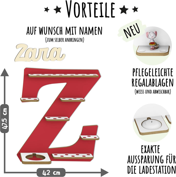 Tonie Regal für Toniebox, Toniebox Regal personalisiert mit Name und Holzsymbolen, Tonie Aufbewahrun
