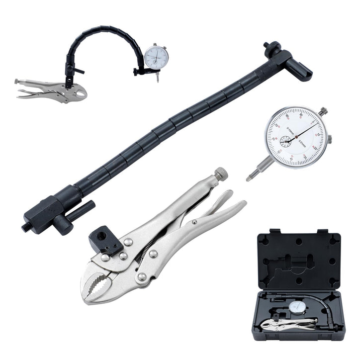 KATSU Messuhr Messgerät DTI 0–10mm mit Flexibler Armgriff Schraubstock Zangenbasis zur Prüfung von R