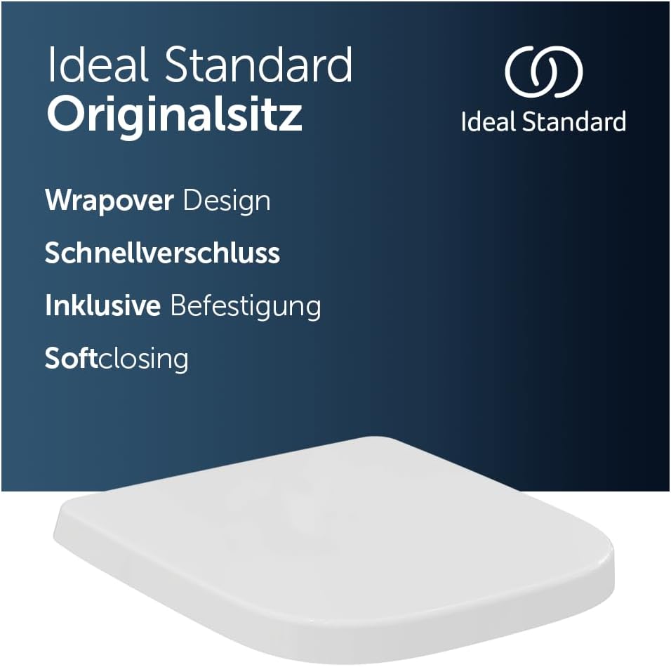 Ideal Standard T473701 Ideal Standard i.life S WC-Sitz mit Softclosing, Wrapover Soft Close, Soft Cl