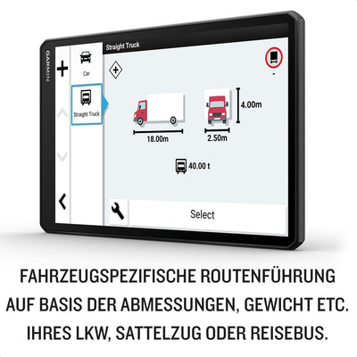 Garmin dēzl LGV 1010 MT-D EU – LKW-Navigationsgerät mit 8“ (20,3 cm) Farbdisplay, vorinstallierten E