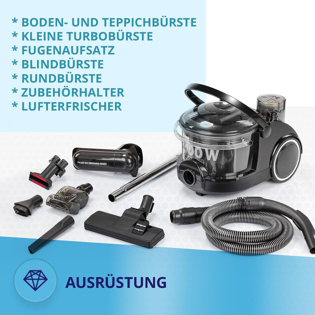 MPM - MOD-47 - Staubsauger mit Bora-Wasserfilter und Luftreiniger - für Allergiker - gegen Milben, T