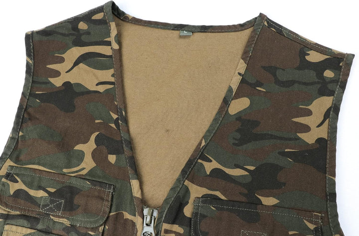 KTWOLEN Herren Outdoor Weste Baumwolle Anglerweste Freizeit Jagd Trekking Wander Angler Camping Safa