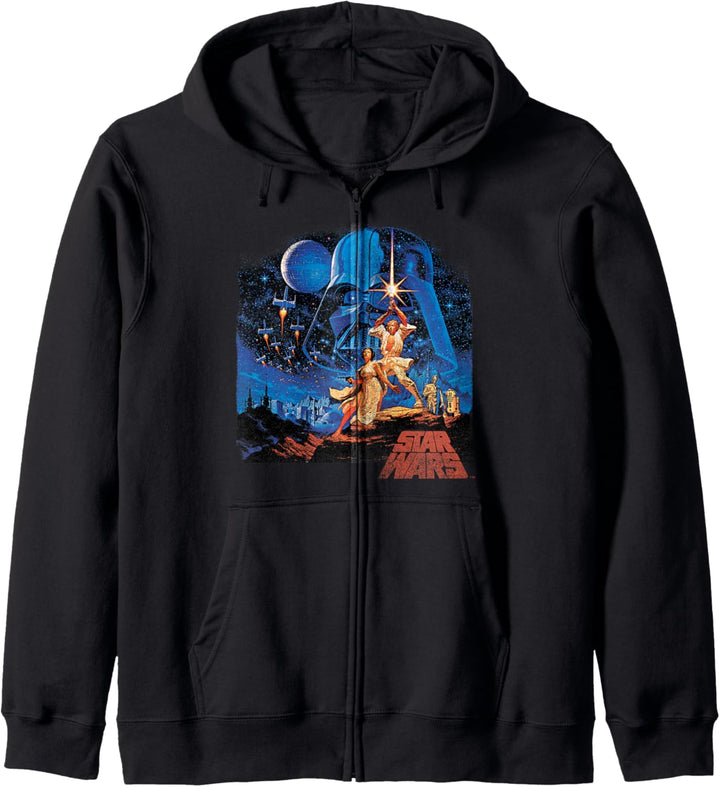 Star Wars A New Hope Classic Vintage Poster Kapuzenjacke