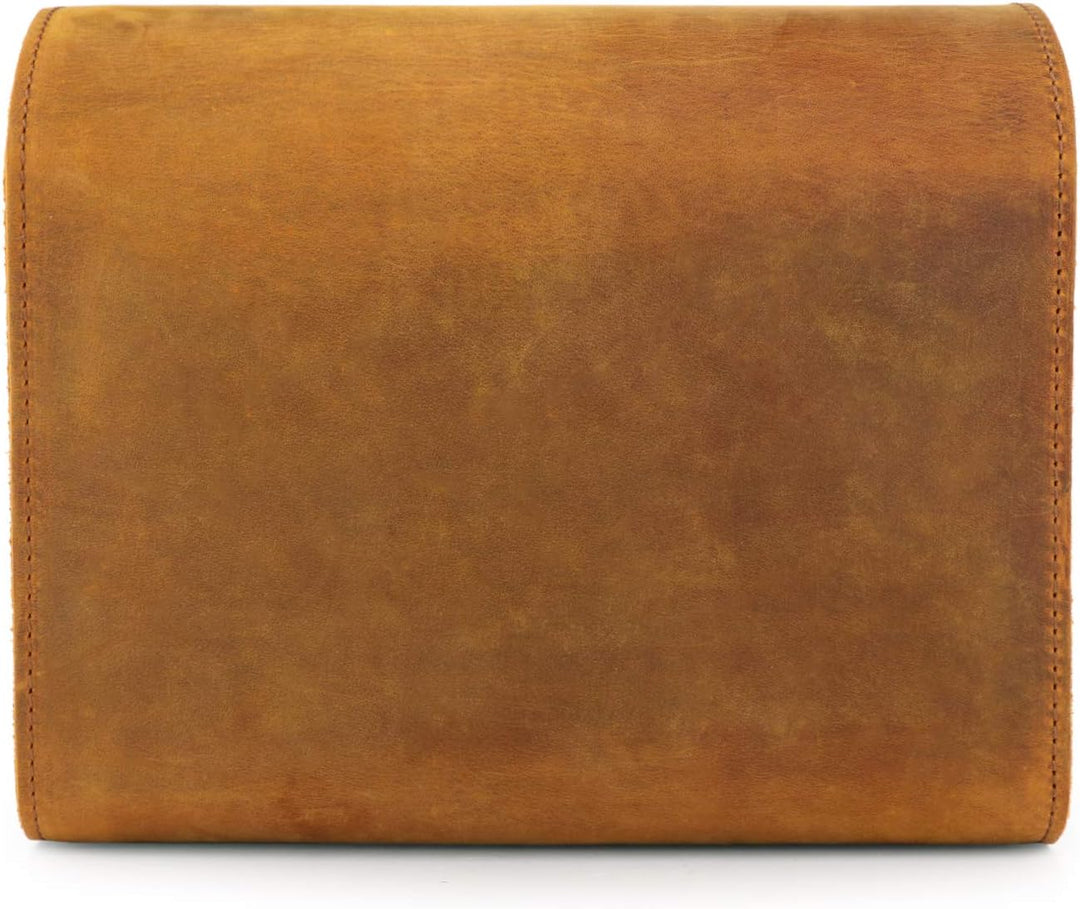 MegaGear Pebble Kameratasche - Kuriertasche aus echtem Leder für Spiegellose, Sofortbild- und DSLR K