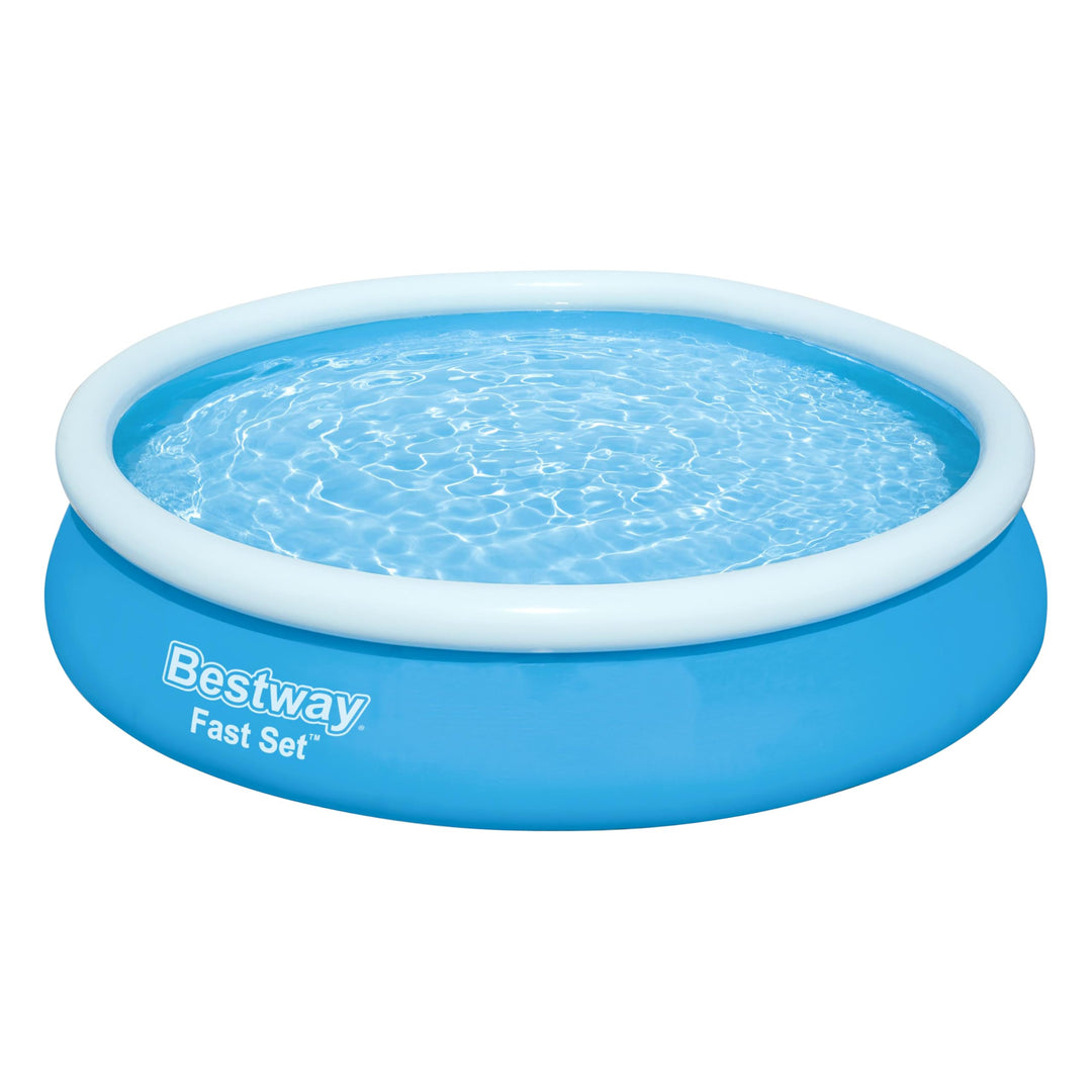 Bestway Fast Set Aufstellpool ohne Pumpe Ø 366 x 76 cm, blau, rund Einzeln, Einzeln