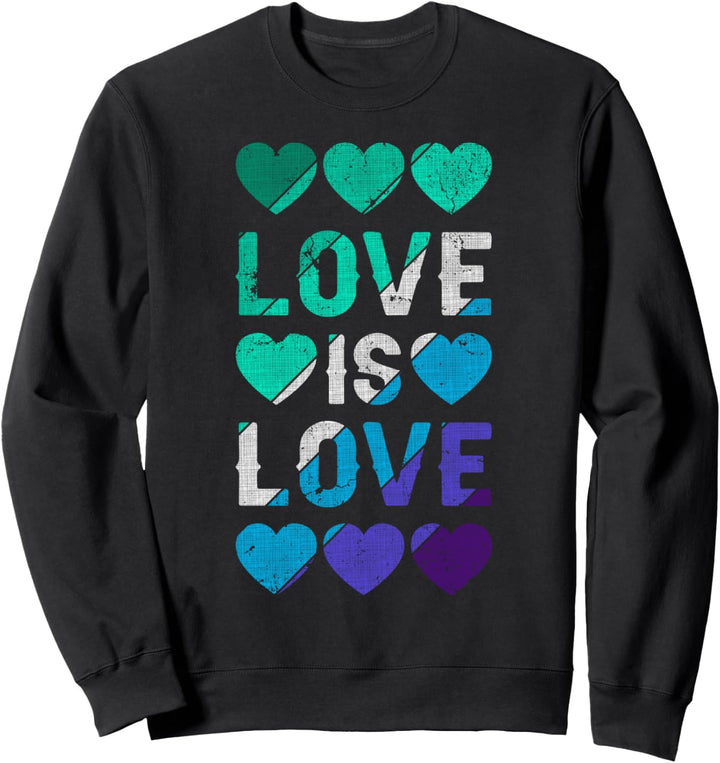 Gay Männer, Herzen, Liebe ist Liebe, LGBT-Stolz Sweatshirt