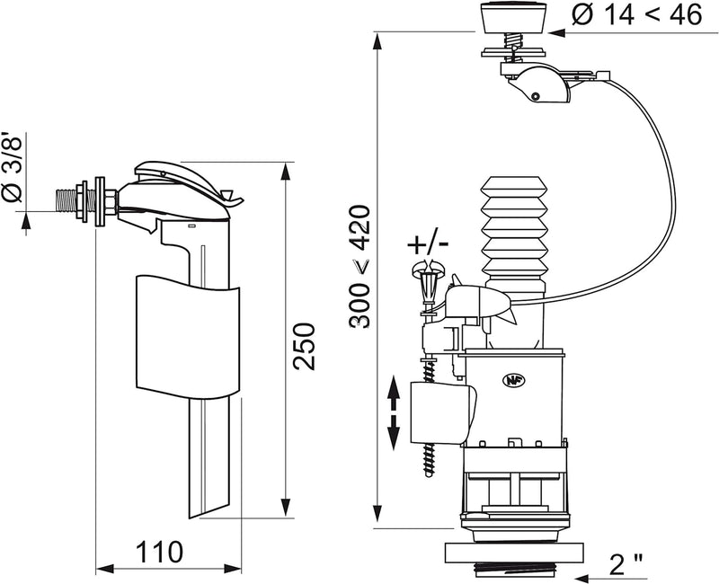 Wirquin 14013401 wassersparvorrichtung MW² 90 Einzigartig, Einzigartig