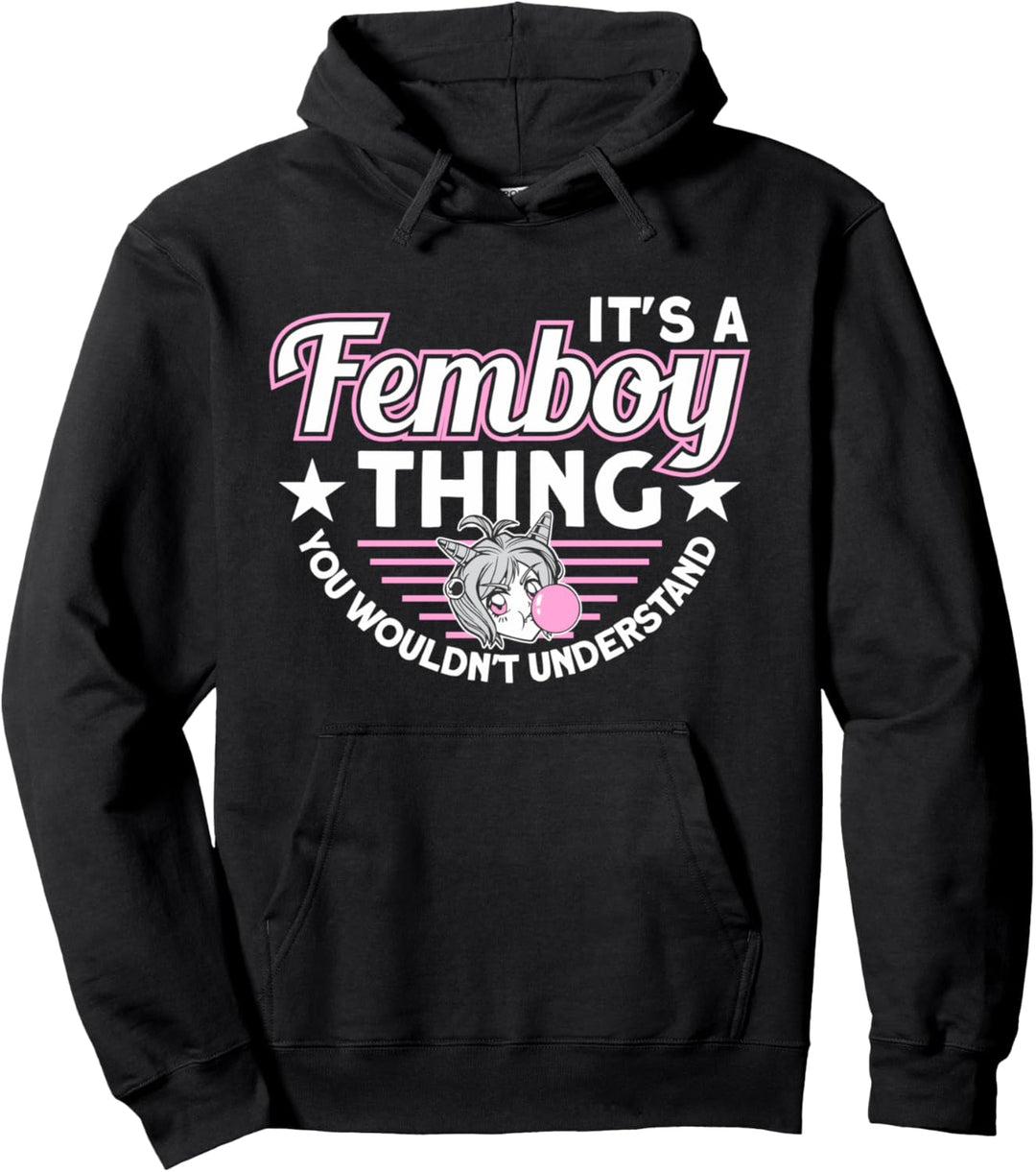 Femboy Anime Yaoi Crossdressing Pullover Hoodie