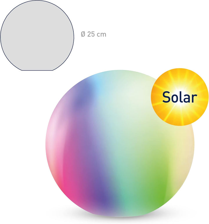 tint smarte Outdoor LED Kugel Calluna Solar, Solarleuchtkugel Ø 35 cm, weisses und farbiges Licht RG
