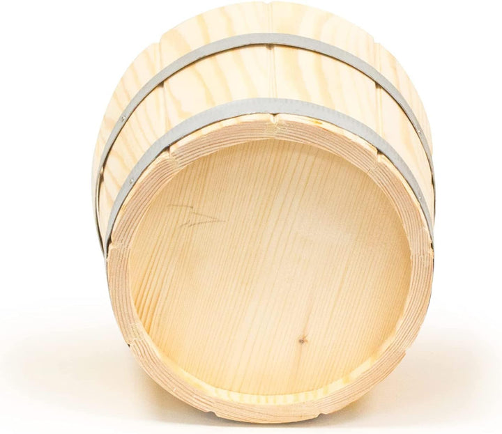 Saunazubehör aus Kiefernholz, 6-teilig, Eimer 3L zusammen mit Kunststoffeinsatz, 36cm Schöpfkelle, 1