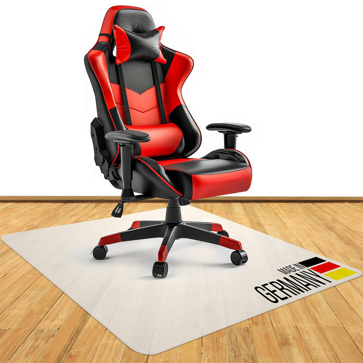 Roxus® Bodenschutzmatte Bürostuhl Verschiedene Grössen (100x120cm, milchweiss) - Bürostuhl-Unterlage