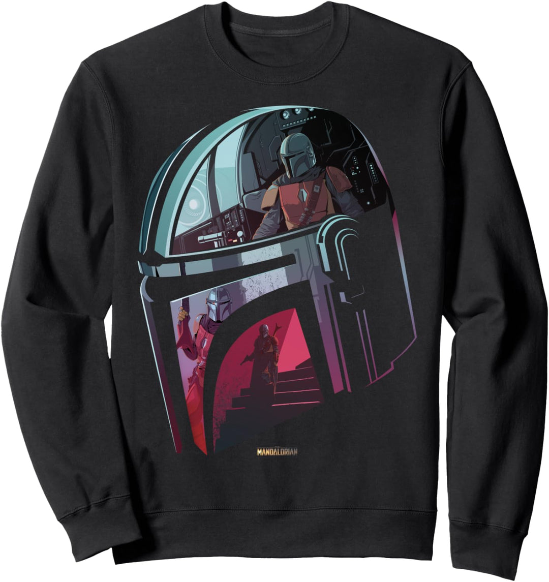 Star Wars Der Mandalorianer Dekorierten Helm Sweatshirt