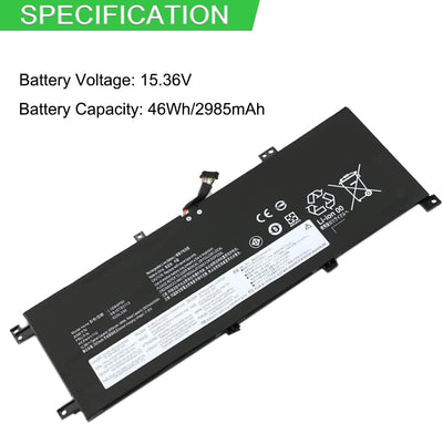 XITAIAN 15.36V 46Wh 2985mAh 02DL031 L18C4P90 SB10T83120 Ersatz Laptop Akku für Thinkpad l13, l13 Yog