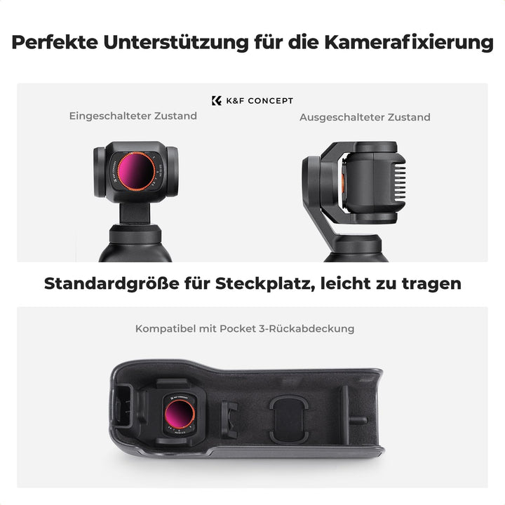 K&F CONCEPT magnetisches ND Filter, kompatibel mit DJI Osmo Pocket 3, Variabler ND Filter ND32-ND512