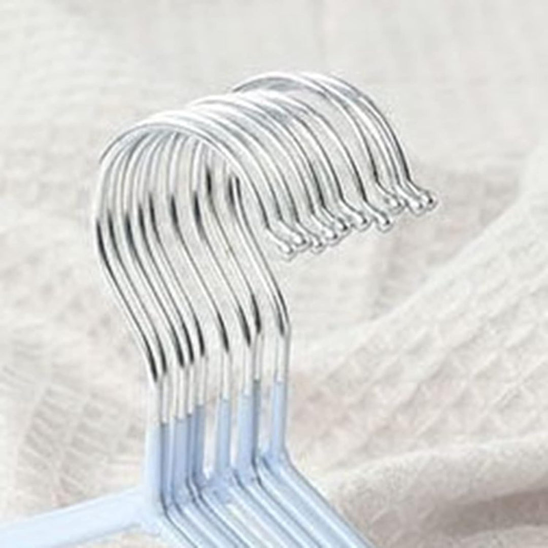 10 Stück Kleiderbügel Metall, Platzsparender Organizer Kleiderbügel für Kleiderschränke, Rillendesig