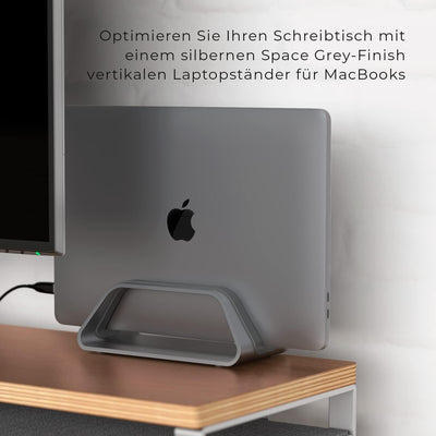 HumanCentric Vertikaler Laptop-Ständer für MacBook, kompatibel als MacBook Pro-Ständer, MacBook Air-