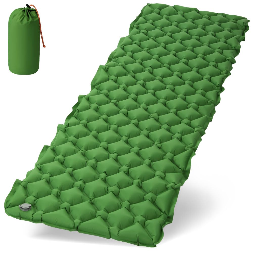 AUYAO Selbstaufblasend Camping Isomatte Schlafmatte, 190 x 60 CM | Ultraleichte Luftmatratze, Wasser