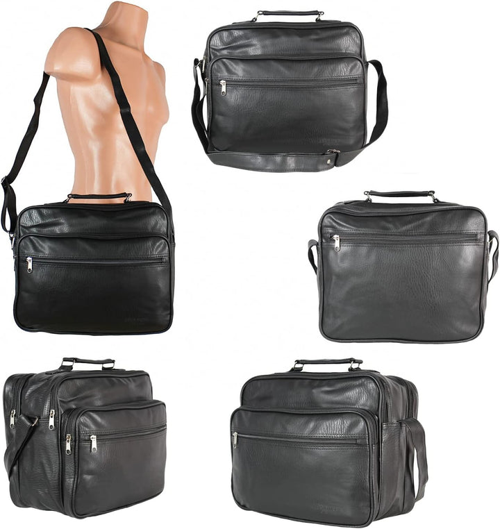 Echt Leder Herren Arbeitstasche Umhängetasche Herrentasche Schultertasche Messenger Flugbegleiter in