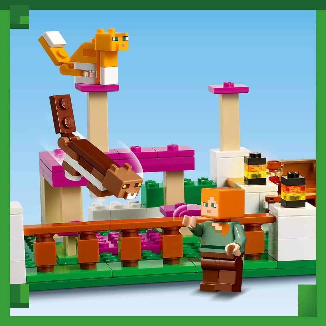 LEGO 21249 Minecraft Die Crafting Box 4.0, 2in1-Set zum Bauen, Türme am Fluss oder Katzenhütte, mit