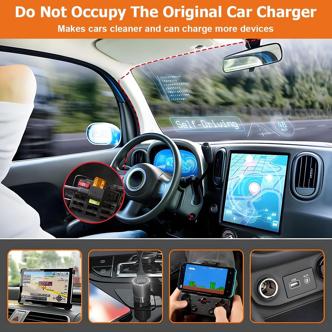 CGEAMDY Dashcam Ladegerät Netzkabel, Dash Cam Hardwire Kit, Mini USB Hard Wire Kit, Mit Niederspannu