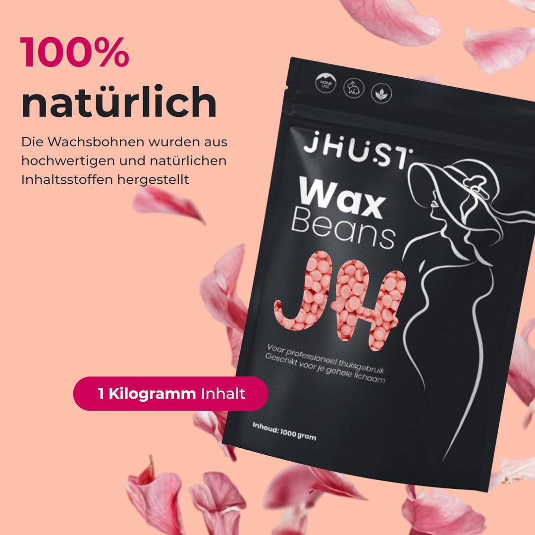 Heisswachs Perlen 1 kg – streifenfreies Warmwachs für Körper, Gesicht & Intimbereich, Waxing Bohnen
