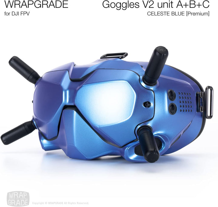 WRAPGRADE Skin Kompatibel mit DJI FPV | Goggles V2 (Celeste Blue)