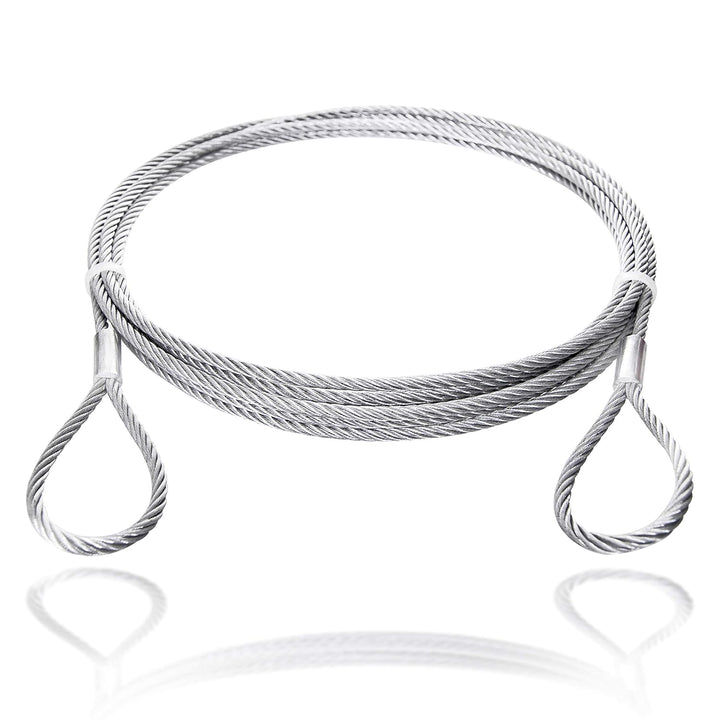 Drahtseile24 Stahlseil mit Ösen, Drahtseil mit Ösen, Schlaufenseil – Stahlseil mit zwei Schlaufen, D