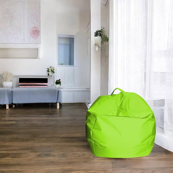 Dmora Eleganter Sitzsack, grüne Farbe, Masse 65 x 50 x 65 cm Verde, Verde