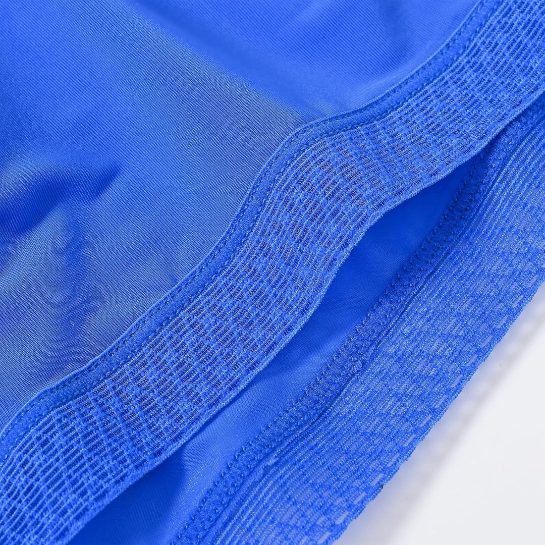 Herren Slips Transparent Sexy Unterwäsche mit Beutelverstärkung mehr Attraktivität und Komfort Blau